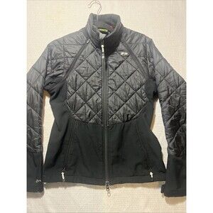 Koppen Jacket Womens Small Black Full Zip Soft Shell Fleece Lined Outdoor